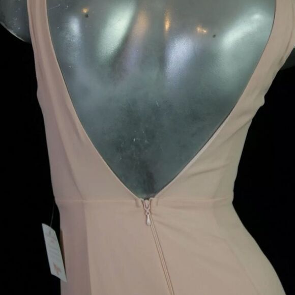 Show Me Your Mumu Jenn Maxi Dress V Neck Dusty Blush Crisp Size XS NWT - Picture 9 of 11